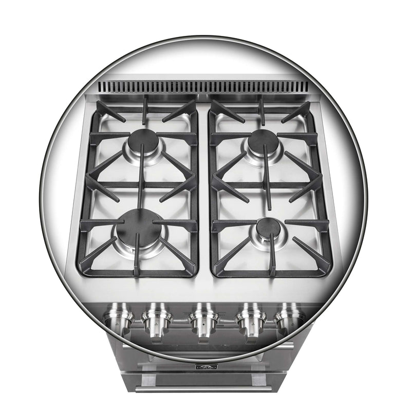 FORNO Breno 24" Freestanding Gas Range, FFSGS6272-24 FORNO