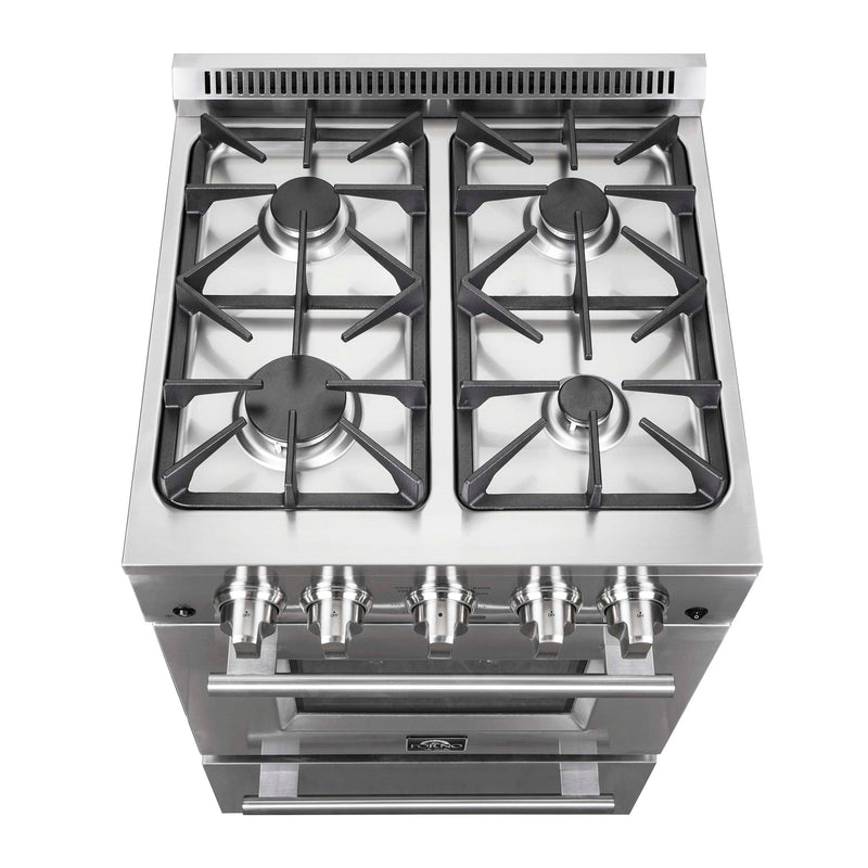 FORNO Breno 24" Freestanding Gas Range, FFSGS6272-24 FORNO