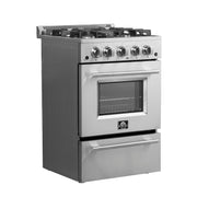 FORNO Breno 24" Freestanding Gas Range, FFSGS6272-24 FORNO