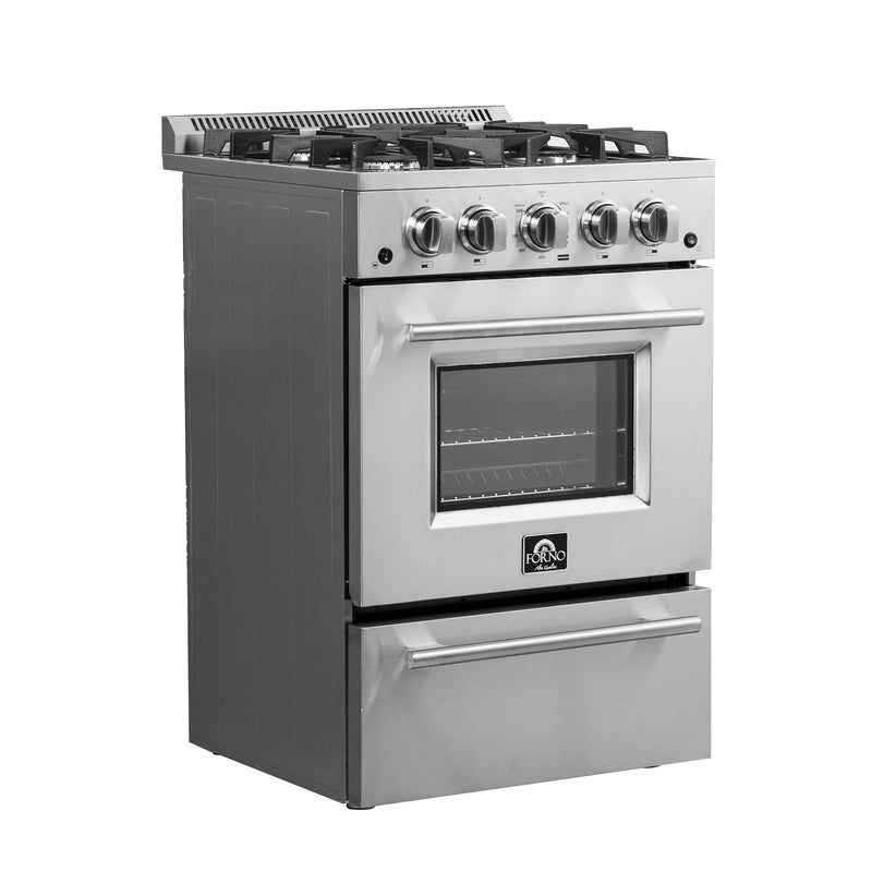 FORNO Breno 24" Freestanding Gas Range, FFSGS6272-24 FORNO