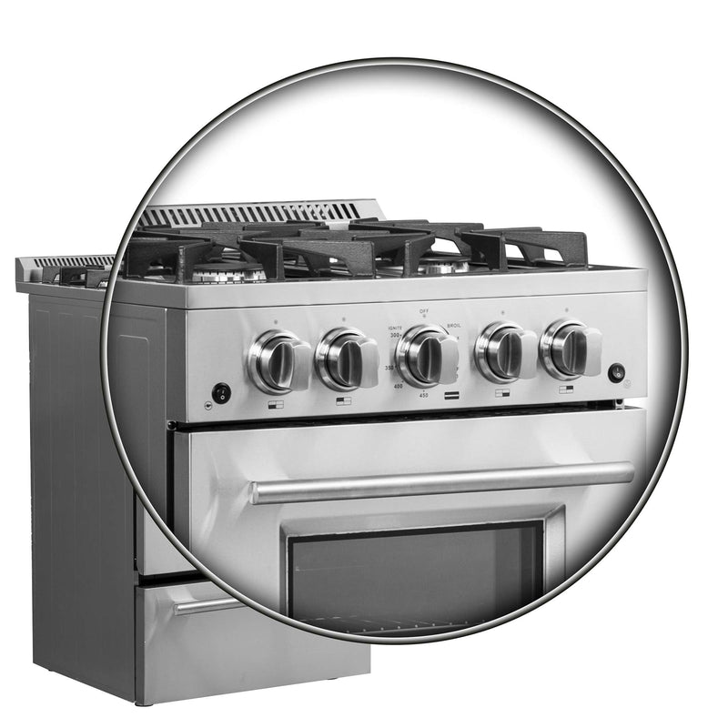 FORNO Breno 24" Freestanding Gas Range, FFSGS6272-24 FORNO
