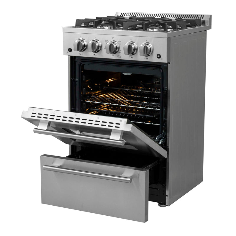 FORNO Breno 24" Freestanding Gas Range, FFSGS6272-24 FORNO