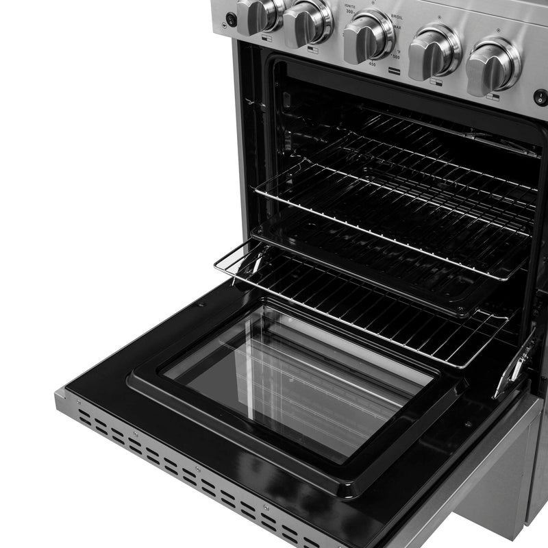 FORNO Breno 24" Freestanding Gas Range, FFSGS6272-24 FORNO