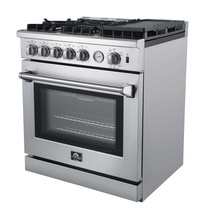 FORNO Lazio 30" Freestanding Gas Range, FFSGS6276-30 FORNO