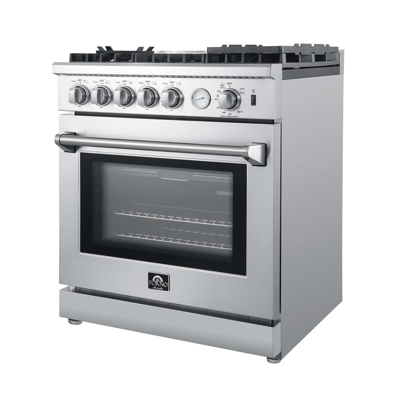 FORNO Lazio 30" Freestanding Gas Range, FFSGS6276-30 FORNO