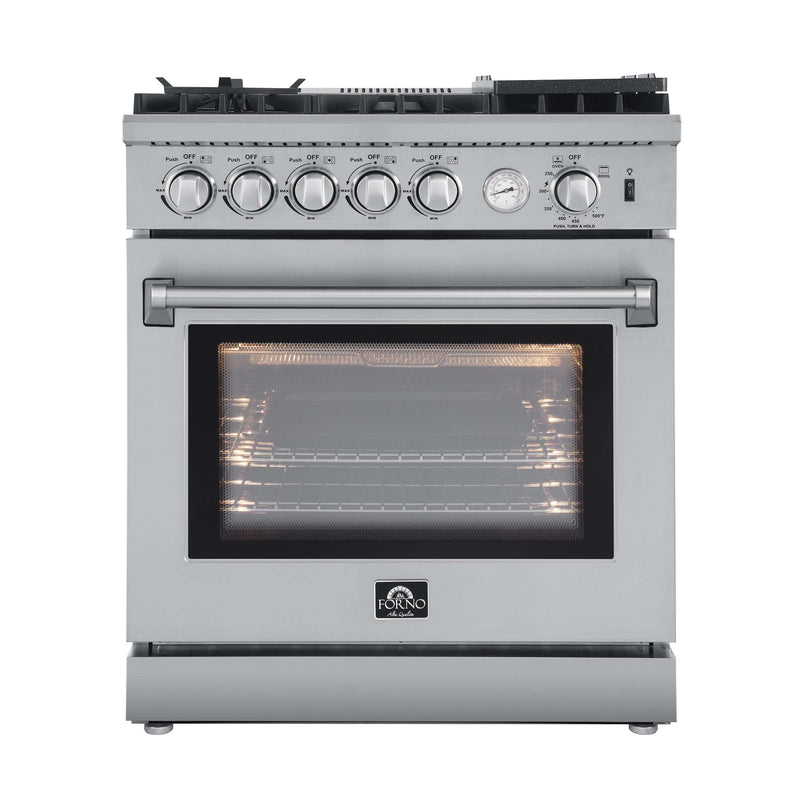 FORNO Lazio 30" Freestanding Gas Range, FFSGS6276-30 FORNO