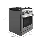 FORNO Lazio 30" Freestanding Gas Range, FFSGS6276-30 FORNO
