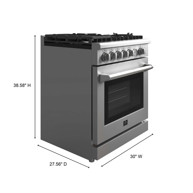 FORNO Lazio 30" Freestanding Gas Range, FFSGS6276-30 FORNO