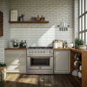 FORNO Marco 36" 5.36 cu.ft. Gas Range with 6 Burners and Built-In Temperature Gauge, FFSGS6277-36 FORNO