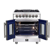 FORNO Massimo 30" Freestanding French Door Dual Fuel Range, FFSGS6325-30 FORNO