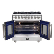 FORNO Massimo 36" Freestanding French Door Dual Fuel Range, FFSGS6325-36 FORNO