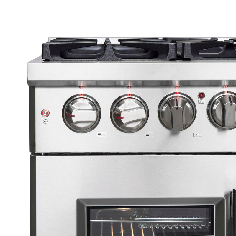 FORNO Massimo 36" Freestanding French Door Dual Fuel Range, FFSGS6325-36 FORNO