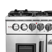 FORNO Massimo 48" Freestanding French Door Dual Fuel Range, FFSGS6325-48 FORNO