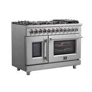 FORNO Massimo 48" Freestanding French Door Dual Fuel Range, FFSGS6325-48 FORNO