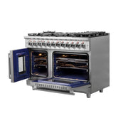 FORNO Massimo 48" Freestanding French Door Dual Fuel Range, FFSGS6325-48 FORNO