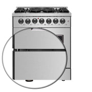 FORNO Galiano 30" Freestanding French Door Dual Fuel Range, FFSGS6356-30 FORNO