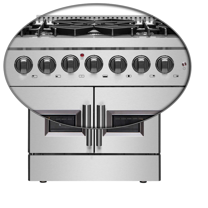 FORNO Galiano 30" Freestanding French Door Dual Fuel Range, FFSGS6356-30 FORNO
