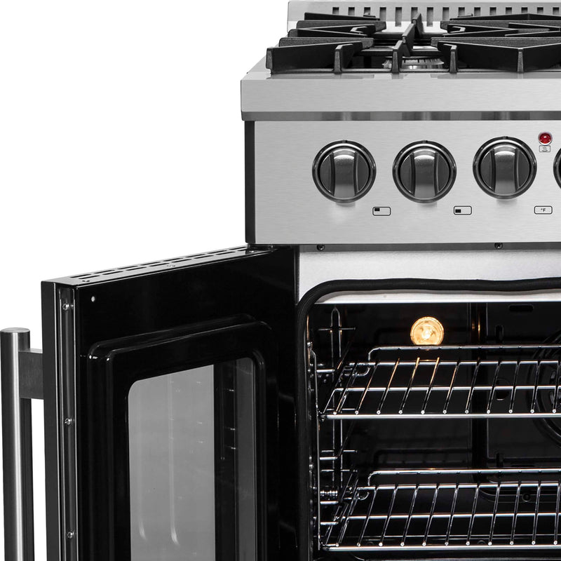 FORNO Galiano 30" Freestanding French Door Dual Fuel Range, FFSGS6356-30 FORNO