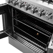 FORNO Galiano 30" Freestanding French Door Dual Fuel Range, FFSGS6356-30 FORNO