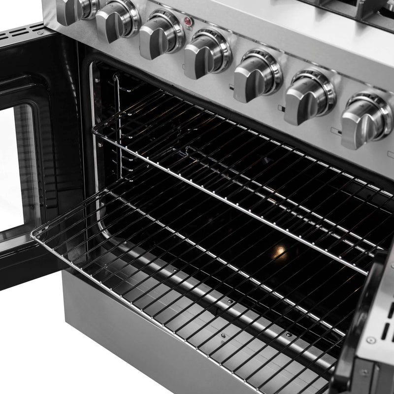 FORNO Galiano 30" Freestanding French Door Dual Fuel Range, FFSGS6356-30 FORNO