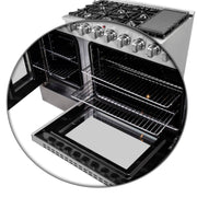 FORNO Galiano 48" Freestanding French Door Series Dual Fuel Range, FFSGS6356-48 FORNO