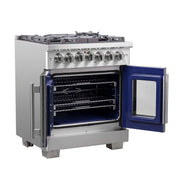 FORNO Capriasca 30" Freestanding French Door Dual Fuel Range, FFSGS6387-30 FORNO