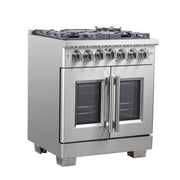 FORNO Capriasca 30" Freestanding French Door Dual Fuel Range, FFSGS6387-30 FORNO
