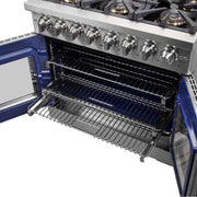 FORNO Capriasca 36" Freestanding French Door Dual Fuel Range, FFSGS6387-36 FORNO