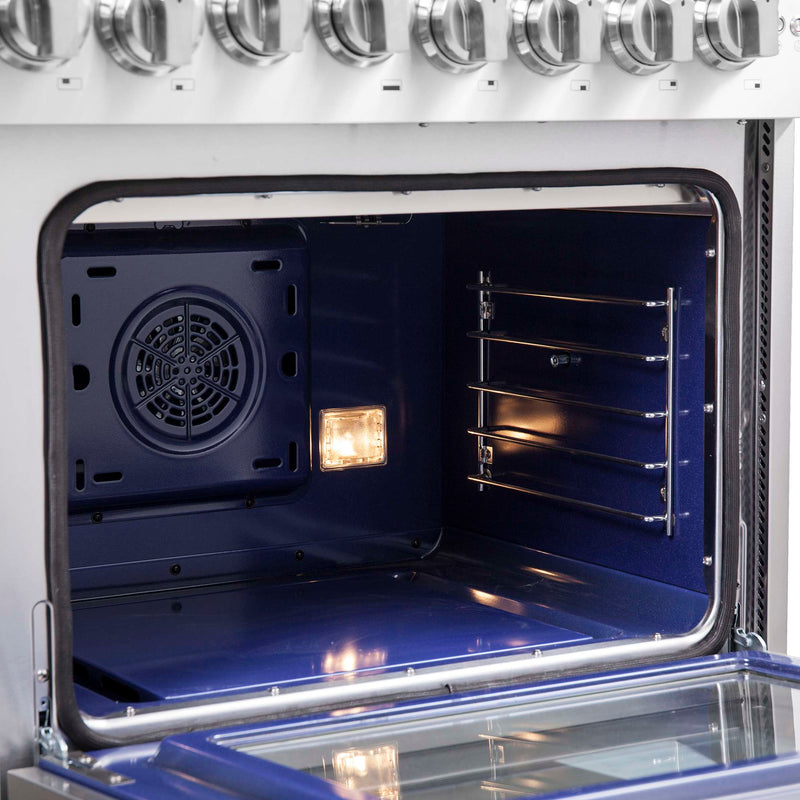 FORNO Capriasca 48" Freestanding French Door Dual Fuel Range, FFSGS6387-48 FORNO