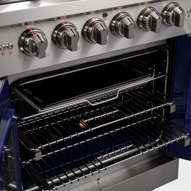 FORNO Massimo 30" French Door Gas Range, FFSGS6439-30 FORNO