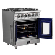 FORNO Massimo 30" French Door Gas Range, FFSGS6439-30 FORNO
