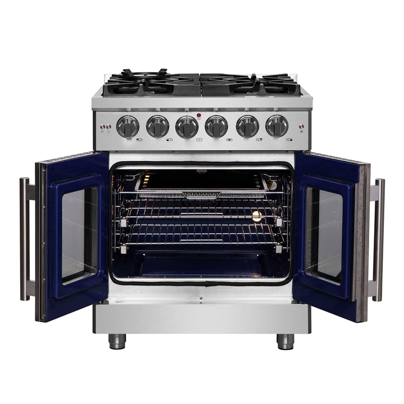FORNO Massimo 30" French Door Gas Range, FFSGS6439-30 FORNO