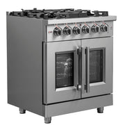 FORNO Massimo 30" French Door Gas Range, FFSGS6439-30 FORNO
