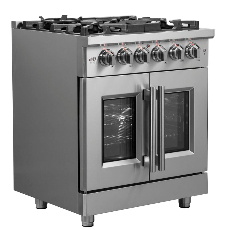FORNO Massimo 30" French Door Gas Range, FFSGS6439-30 FORNO