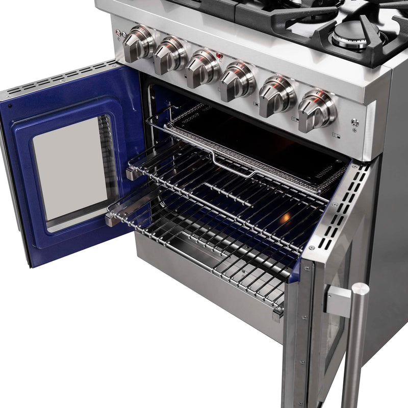 FORNO Massimo 30" French Door Gas Range, FFSGS6439-30 FORNO