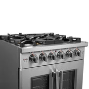 FORNO Massimo 30" French Door Gas Range, FFSGS6439-30 FORNO