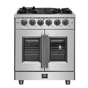 FORNO Massimo 30" French Door Gas Range, FFSGS6439-30 FORNO