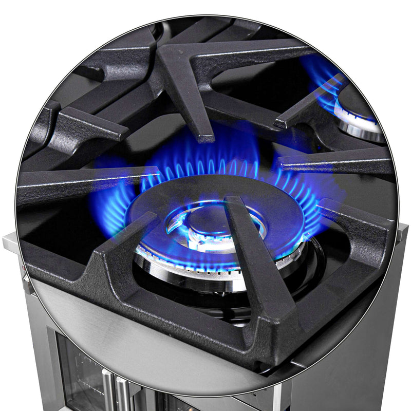 FORNO Massimo 36" Freestanding French Door Gas Range, FFSGS6439-36 FORNO