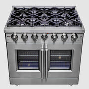 FORNO Massimo 36" Freestanding French Door Gas Range, FFSGS6439-36 FORNO