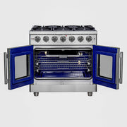 FORNO Massimo 36" Freestanding French Door Gas Range, FFSGS6439-36 FORNO