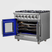 FORNO Massimo 36" Freestanding French Door Gas Range, FFSGS6439-36 FORNO