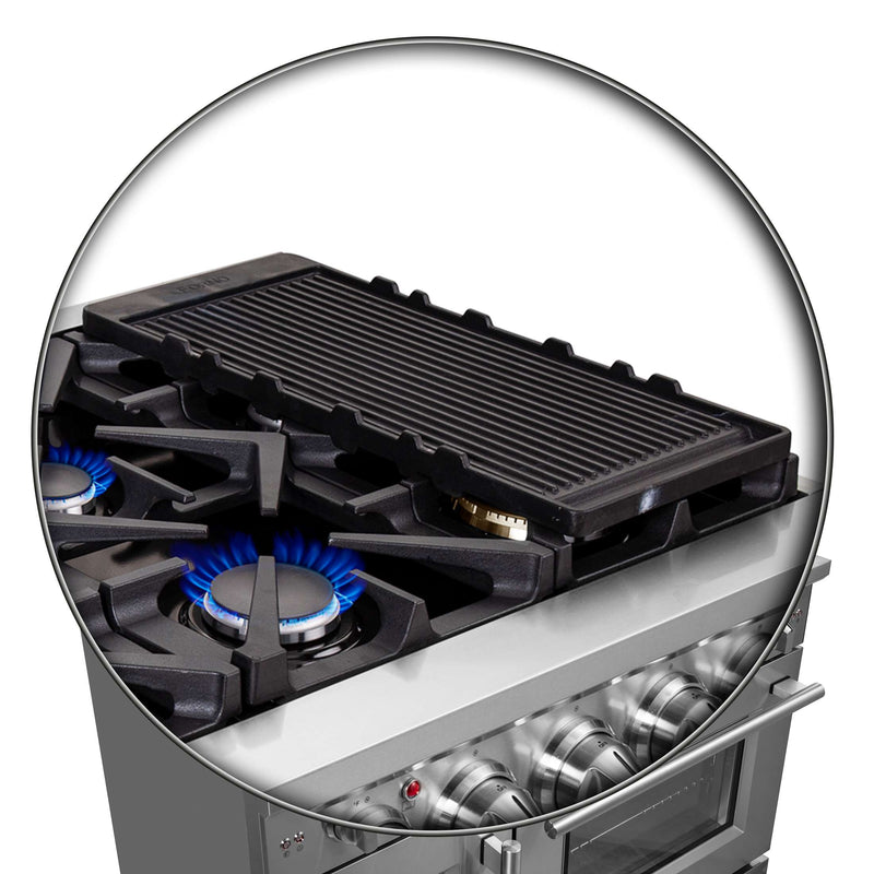FORNO Massimo 48" Freestanding French Door Gas Range, FFSGS6439-48 FORNO