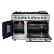 FORNO Massimo 48" Freestanding French Door Gas Range, FFSGS6439-48 FORNO