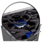 FORNO Massimo 48" Freestanding French Door Gas Range, FFSGS6439-48 FORNO