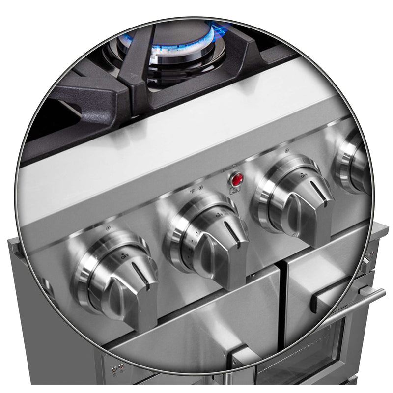 FORNO Massimo 48" Freestanding French Door Gas Range, FFSGS6439-48 FORNO