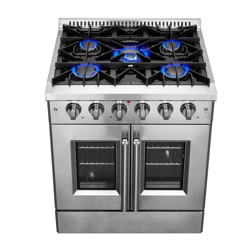 FORNO Galiano 30" Freestanding French Door Gas Range, FFSGS6444-30 FORNO