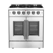 FORNO Galiano 30" Freestanding French Door Gas Range, FFSGS6444-30 FORNO