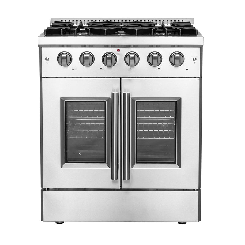 FORNO Galiano 30" Freestanding French Door Gas Range, FFSGS6444-30 FORNO