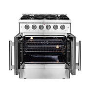 FORNO Galiano 30" Freestanding French Door Gas Range, FFSGS6444-30 FORNO