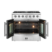 FORNO Galiano 36" Freestanding French Door Gas Range, FFSGS6444-36 FORNO